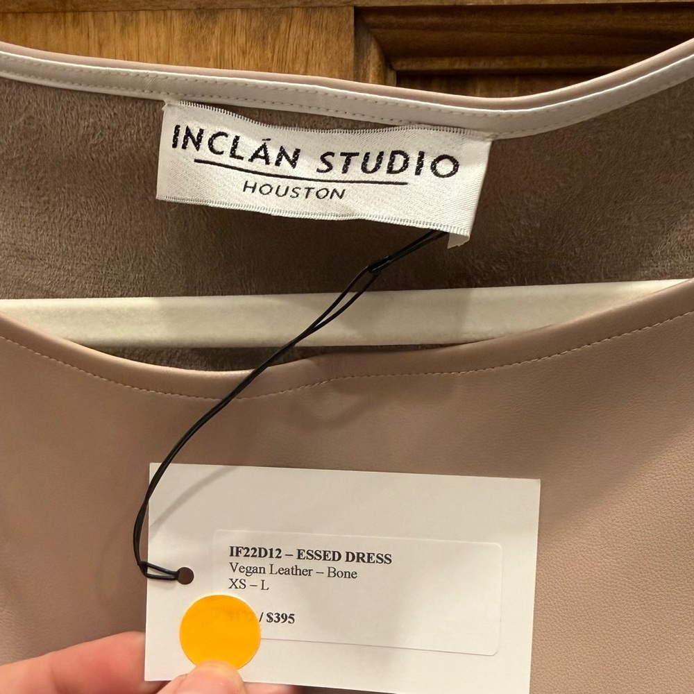 Inclan Studio Vegan Leather Dress NWT size large - Picture 4 of 4